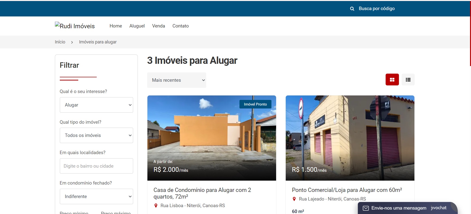 Sistema de imobiliária