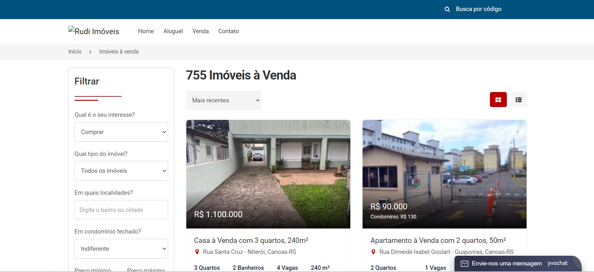 Sistema de imobiliária